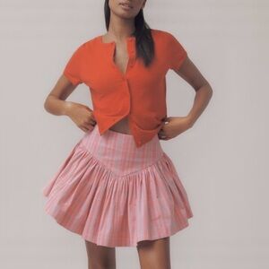 ANTHROPOLOGIE➕NWT Maeve Basque-Waist Flirty Skirt